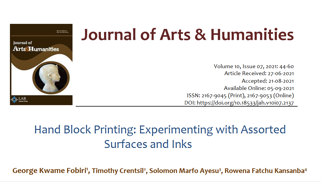Hand Block Printing: Experimenting with Assorted Surfaces and Inks